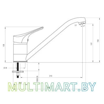 Смеситель Deante Joko BOJ 060M картинка 2